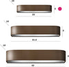 Applique-classico-Promoingross-HANDLES-A22-RU-LED-metallo-lampada-parete-monoemissione