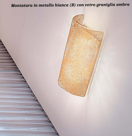 Applique-classico-Sylcom-ORSEOLO-210-E14-LED-vetro-murano-lampada-parete