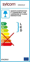 Applique-classico-Sylcom-ORSEOLO-210-E14-LED-vetro-murano-lampada-parete
