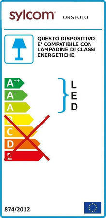 Applique-classico-Sylcom-ORSEOLO-210-E14-LED-vetro-murano-lampada-parete