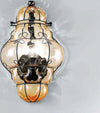 Applique-classico-Sylcom-TIEPOLO-1437-INOX-E14-LED-acciaio-vetro-soffiato-lampada-parete