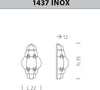 Applique-classico-Sylcom-TIEPOLO-1437-INOX-E14-LED-acciaio-vetro-soffiato-lampada-parete