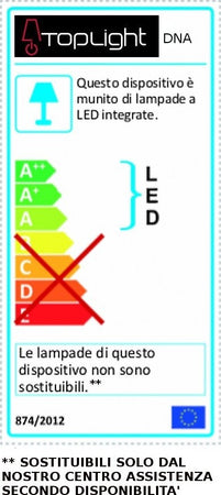 Applique-classico-Top-Light-DNA-1182-45-GO-LED-lampada-parete-oro