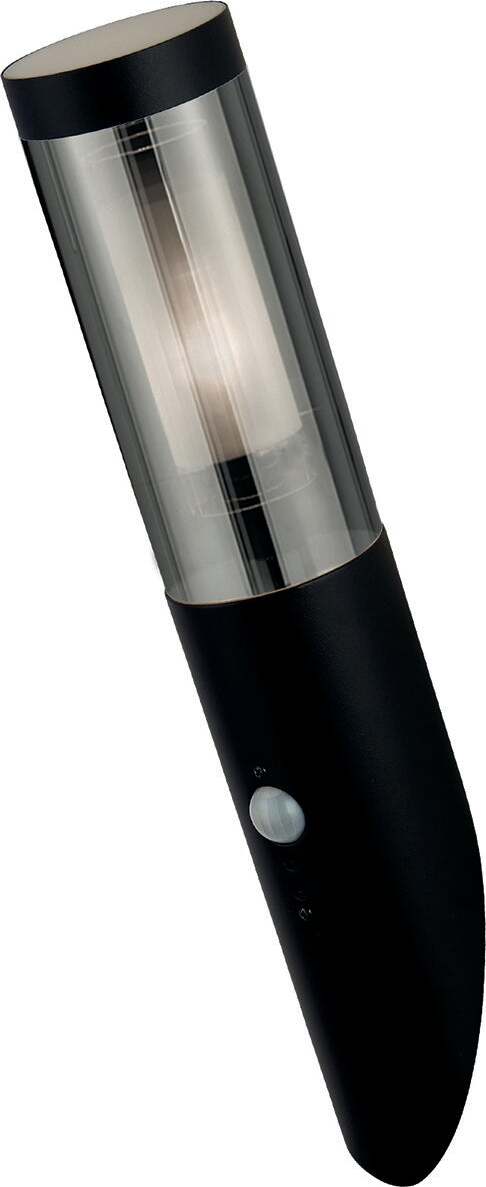 Applique-Con-Sensore-Contemporanea-Battone-Acciaio-Nero-Fumè-1-Luce-E27