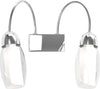 Applique-Contemp-Arco-Feeling-Net-Metallo-Cromo-Vetro-Trasparente-2-Luci-G9
