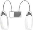 Applique-Contemp-Arco-Feeling-Net-Metallo-Cromo-Vetro-Trasparente-2-Luci-G9