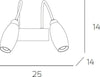 Applique-Contemp-Arco-Feeling-Net-Metallo-Cromo-Vetro-Trasparente-2-Luci-G9