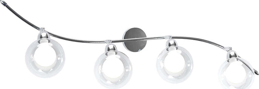 Applique-Contemp-Orizz-Willow-Metallo-Cromo-Vetro-Bianco-E-Satinato-4-Luci-G9