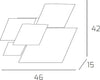 Applique-Contemp-Shadow-Metallo-Bianco-Vetro-Foglia-Argento-4-Luci-E27-46Cm