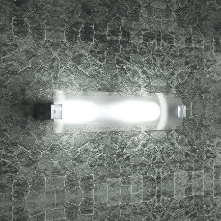 Applique-Contemp-Swinging-Metallo-Cromo-Vetro-Bianco-Extrachiaro-2-Luci-E27-50Cm