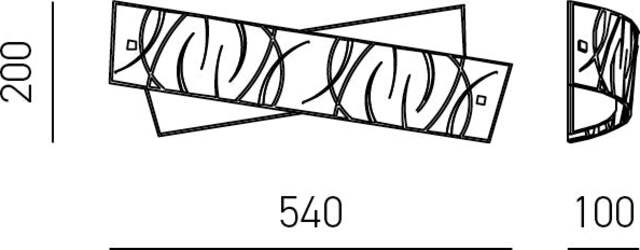 Applique-Contemporanea-Agnese-Metallo-Bianco-2-Luci-E14-54Cm