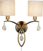 Applique-Contemporanea-Alberto-Acciaio-Ottone-Vetro-Bianco-2-Luci-E14