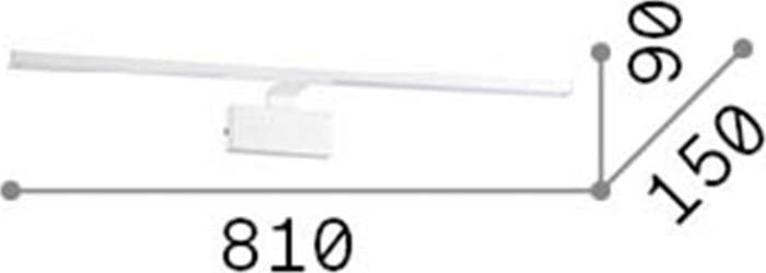 Applique-Contemporanea-Alma-Metallo-Ottone-Led-18W-3000K-Luce-Calda