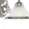 Applique-Contemporanea-American-Dinner-Acciaio-Argento-Vetro-1-Luce-E27