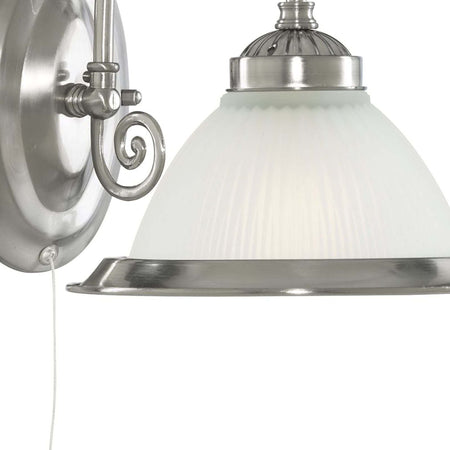Applique-Contemporanea-American-Dinner-Acciaio-Argento-Vetro-1-Luce-E27