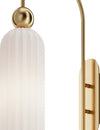 Applique-Contemporanea-Antic-Metallo-Oro-1-Luci-Diffusore-In-Vetro-Colore-Bianco