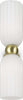 Applique-Contemporanea-Antic-Metallo-Oro-2-Luci-Diffusore-In-Vetro
