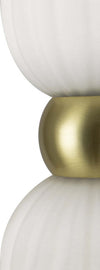 Applique-Contemporanea-Antic-Metallo-Oro-2-Luci-Diffusore-In-Vetro