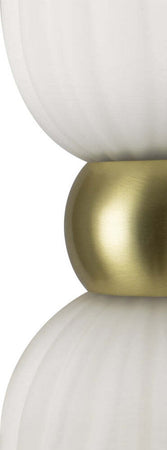 Applique-Contemporanea-Antic-Metallo-Oro-2-Luci-Diffusore-In-Vetro