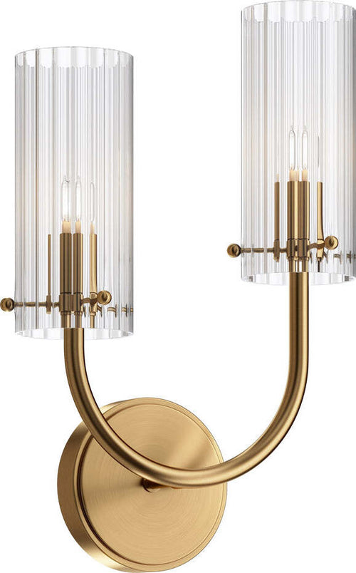 Applique-Contemporanea-Arco-Struttura-In-Metallo-Ottone-1-Luce-Diffusore-Vetro