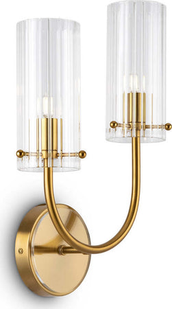 Applique-Contemporanea-Arco-Struttura-In-Metallo-Ottone-1-Luce-Diffusore-Vetro