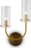 Applique-Contemporanea-Arco-Struttura-In-Metallo-Ottone-1-Luce-Diffusore-Vetro
