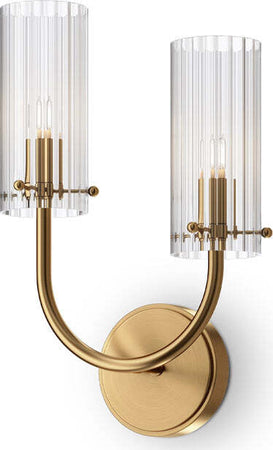 Applique-Contemporanea-Arco-Struttura-In-Metallo-Ottone-1-Luce-Diffusore-Vetro