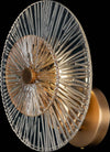 Applique-Contemporanea-Aster-1-Luce-Con-Diffusore-Vetro-E-Rosone-Oro-In-Metallo