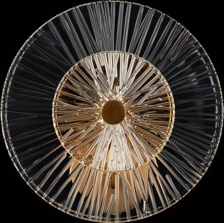 Applique-Contemporanea-Aster-1-Luce-Con-Diffusore-Vetro-E-Rosone-Oro-In-Metallo