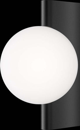 Applique-Contemporanea-Avant-Garde-In-Metallo-Nera-1-Luce-Con-Diffusore-Bianco