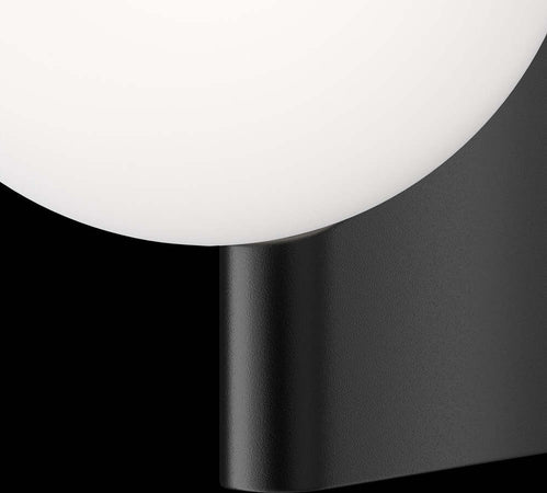 Applique-Contemporanea-Avant-Garde-In-Metallo-Nera-1-Luce-Con-Diffusore-Bianco