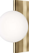 Applique-Contemporanea-Avant-Garde-In-Metallo-Ottone-1-Luce-Con-Diffusore-Bianco