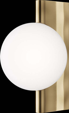 Applique-Contemporanea-Avant-Garde-In-Metallo-Ottone-1-Luce-Con-Diffusore-Bianco