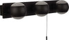 Applique-Contemporanea-Bagliore-Acciaio-Nero-Policarbonato-Bianco-3-Luci-G9