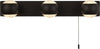 Applique-Contemporanea-Bagliore-Acciaio-Nero-Policarbonato-Bianco-3-Luci-G9