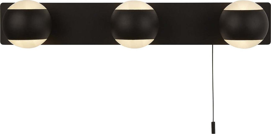 Applique-Contemporanea-Bagliore-Acciaio-Nero-Policarbonato-Bianco-3-Luci-G9