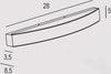 Applique-Contemporanea-Band-Metallo-Foglia-Oro-Led-16W