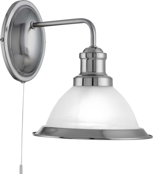 Applique-Contemporanea-Bistro-Acciaio-Argento-Vetro-1-Luce-E27