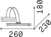 Applique-Contemporanea-Bow-Metallo-Ottone-Brunito-Led-2,5W-Luce-Calda