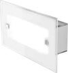 Applique-Contemporanea-Brick-Metallo-Bianco-Vetro-Satinato-2-Luci-E27-27Cm