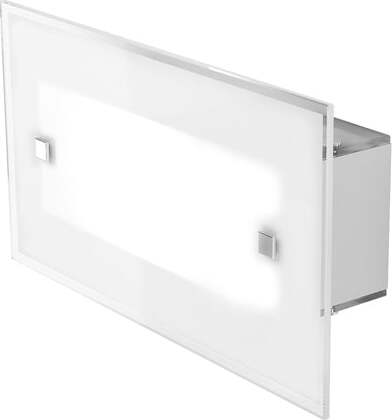 Applique-Contemporanea-Brick-Metallo-Bianco-Vetro-Satinato-2-Luci-E27-27Cm