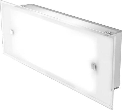 Applique-Contemporanea-Brick-Metallo-Bianco-Vetro-Satinato-2-Luci-E27-42Cm