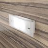 Applique-Contemporanea-Brick-Metallo-Bianco-Vetro-Satinato-2-Luci-E27-42Cm