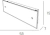 Applique-Contemporanea-Brick-Metallo-Bianco-Vetro-Satinato-2-Luci-E27-58Cm
