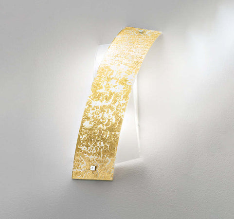 Applique-Contemporanea-Camilla-Metallo-Bianco-E-Vetro-Oro-4-Luci-E14-L.-54Cm