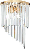 Applique-Contemporanea-Carlton-Metallo-Cristallo-Oro-3-Luci-E14