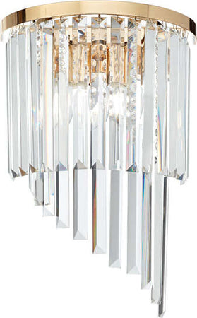 Applique-Contemporanea-Carlton-Metallo-Cristallo-Oro-3-Luci-E14