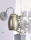 Applique-Contemporanea-Ciclon-Acciaio-Cromo-Vetro-Fumè-Led-6W-3000K