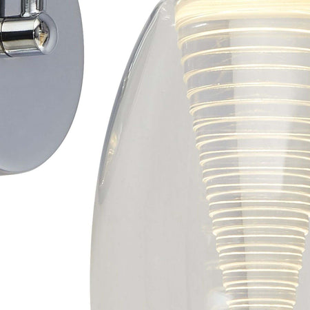 Applique-Contemporanea-Ciclon-Metallo-Cromo-Vetro-Trasparente-Led-6W-3000K