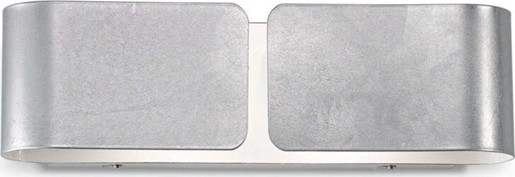 Applique-Contemporanea-Clip-Metallo-Argento-2-Luci-E27